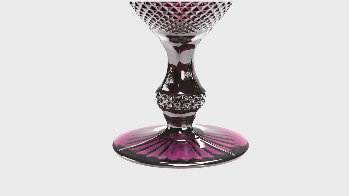 Фужер для вина Cavaliere Purple III Van Verre стеклянный, пурпурного цвета — детальный вид сни